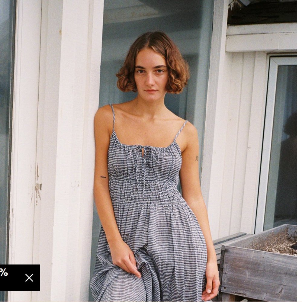 Ciao Lucia Gingham Midi Dress